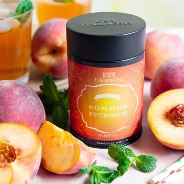 Sommer-Pfirsich (mit Pfirsich, Hibiskus & Orange) - Cold Tea, loser Tee Geschenkdose