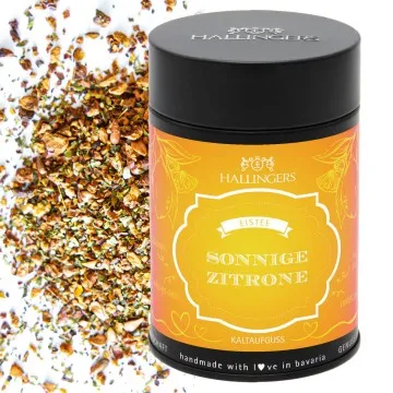 Sonnige Zitrone (mit Zitrone, Moringa & Apfel) - Cold Tea, loser Tee Geschenkdose