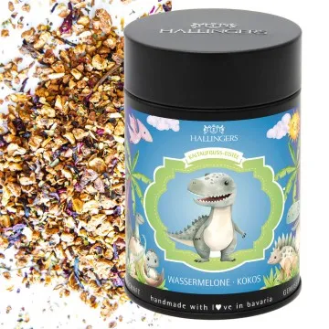 Dinosaurier Eistee (mit Erdbeer, Kokos & Limette) - Cold Tea, loser Tee Geschenkdose