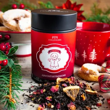 Adventsstimmung (mit Mandel, Orange & Nelke) - Schwarzer Tee, loser Tee Geschenkdose