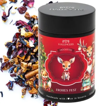 Frohes Fest Bambi (mit Hibiskus, Orange & Mandel) - Früchtetee, loser Tee Geschenkdose