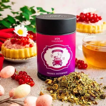 Frohes Osterfest (mit Hagebutte, Zitrone & Ringelblume) - Kräutertee, loser Tee Geschenkdose