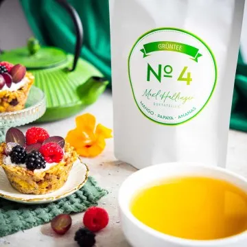 No. 4 (mit weißem Tee, Papaya & Rose) - Grüner Tee, loser Tee im Beutel