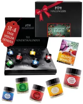 Adventskalender Red Christmas - Tee-Set, 24x loser Tee Geschenkbox