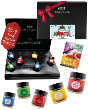 Adventskalender Christmas Car - Tee-Set, 24x loser Tee Geschenkbox