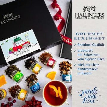 Adventskalender Christmas Car & Happiness is handgemacht (Bundle mit Kochbuch) - Tee-Set, 24x loser Tee Geschenkbox