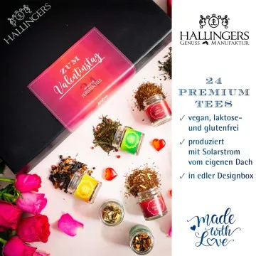 Zum Valentinstag - Tee-Set, 24x loser Tee Geschenkbox