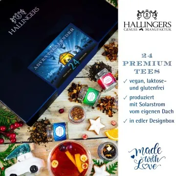 Adventskalender Stille Nacht special - Tee-Set, 24x loser Tee Geschenkbox
