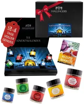 Adventskalender Stille Nacht special - Tee-Set, 24x loser Tee Geschenkbox