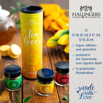 Tea Lover (vegane Tees) - Tee-Set, 3x loser Tee Geschenkdose