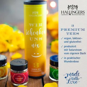 Wir schenken uns nix (vegane Tees) - Tee-Set, 3x loser Tee Geschenkdose