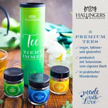 Tee zieht immer (vegane Tees) - Tee-Set, 3x loser Tee Geschenkdose