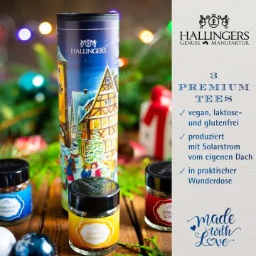 Schöne Weihnachten (vegane XMS-Tees) - Tee-Set, 3x loser Tee Geschenkdose