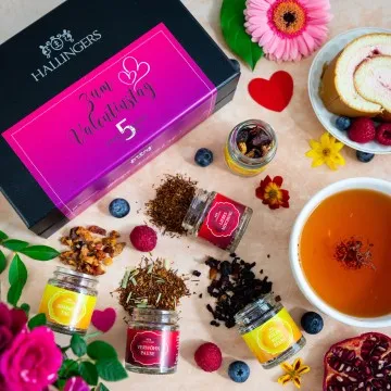 Zum Valentinstag - Tee-Set, 5x loser Tee Geschenkbox