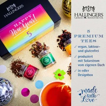 Happy New Year Color - Tee-Set, 5x loser Tee Geschenkbox