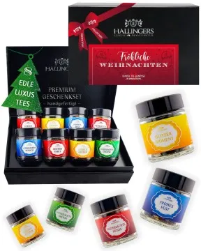 Fröhliche Weihnachten - Tee-Set, 8x loser Tee Geschenkbox