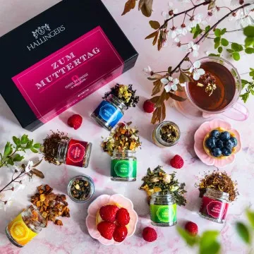 Zum Muttertag - Tee-Set, 8x loser Tee Geschenkbox