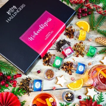 Weihnachtsgruß - Tee-Set, 12x loser Tee Geschenkbox