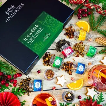 Weihnachtliche Grüße - Tee-Set, 12x loser Tee Geschenkbox