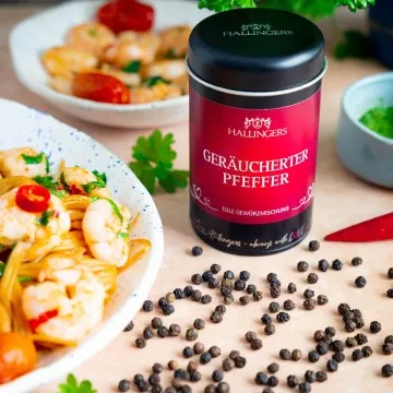 Geräucherter Pfeffer (für Lachs, Grillgemüse & Tofu-Curry) - Pfeffer, zum Kochen Geschenkdose