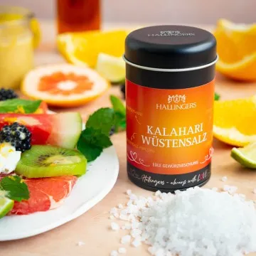Kalahari Wüstensalz (für Eierspeisen, Krustentiere & Pilze) - Salz, zum Kochen Geschenkdose
