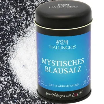 Mystisches Blausalz (für Meersfrüchte, Fleisch & Trüffel) - Salz, zum Kochen Geschenkdose