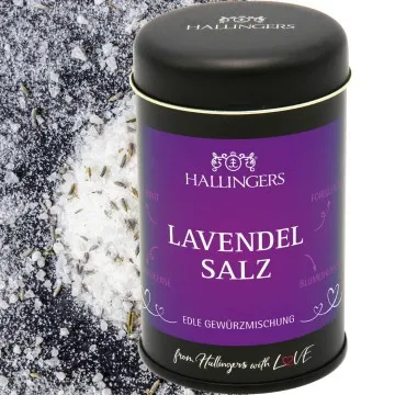 Lavendelsalz (für Salat, Wild & Garnitur) - Salz, zum Kochen Geschenkdose