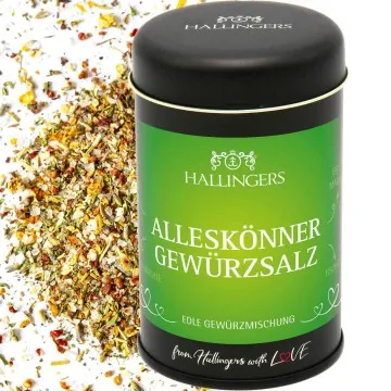 Alleskönner Gewürzsalz (für Raclette, Fondue & Wedges) - Salz, zum Kochen Geschenkdose