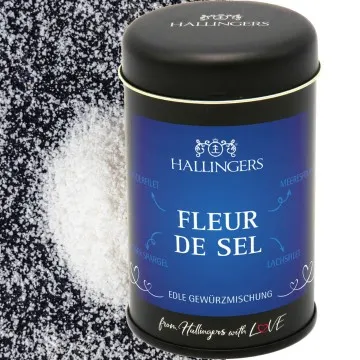 Fleur de Sel (für Rinderfilet, Meeresfrüchte & Lachs) - Salz, zum Kochen Geschenkdose