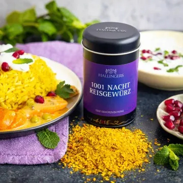 1001 Nacht Reisgewürz (für Reis, Gemüse & Couscous) - Gewürzmischung, zum Kochen Geschenkdose