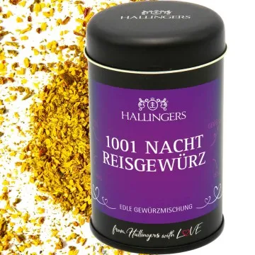 1001 Nacht Reisgewürz (für Reis, Gemüse & Couscous) - Gewürzmischung, zum Kochen Geschenkdose