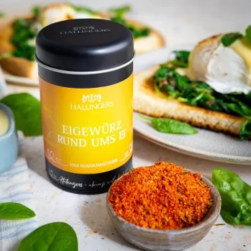 Eigewürz rund ums Ei (für Egg Benedict, Rührei & Omelett) - Gewürzmischung, zum Kochen Geschenkdose