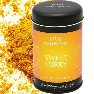 Sweet Curry (für Geflügel süß-scharf, Dips & Reis) - Gewürzmischung, zum Kochen Geschenkdose