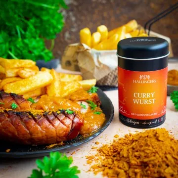 Currywurst (für Currysoße, Dips & Pommes) - Gewürzmischung, zum Kochen Geschenkdose