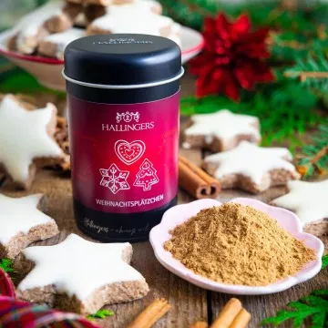 Weihnachtsplätzchen (für Vanillekipferl, Zimtsterne & Gebäck) - Gewürzmischung, zum Kochen Geschenkdose