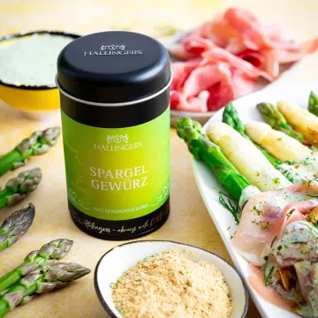Spargel-Gewürz (für Spargelsalat, Risotto & Spargelcrème) - Gewürzmischung, zum Kochen Geschenkdose