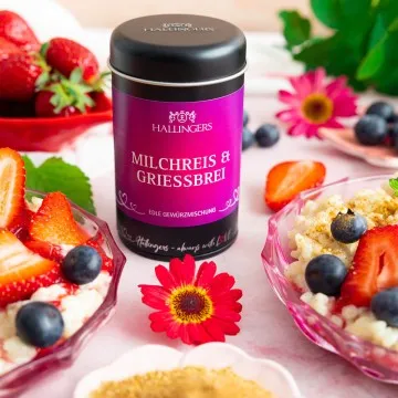 Milchreis & Griesbrei (für Porridge, Reis & Quinoa-Pudding) - Gewürzmischung, zum Kochen Geschenkdose