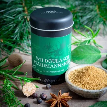 Wildgulasch Waidmannsheil (für Geflügel-, Rindergulasch & Ragout) - Gewürzmischung, zum Kochen Geschenkdose