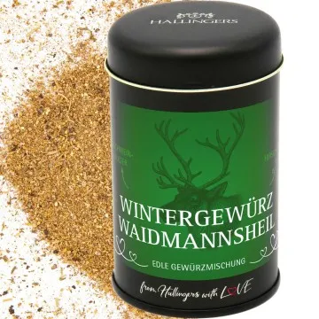 Wintergewürz Waidmannsheil (für Wild im Winter & Wildgulasch) - Gewürzmischung, zum Kochen Geschenkdose