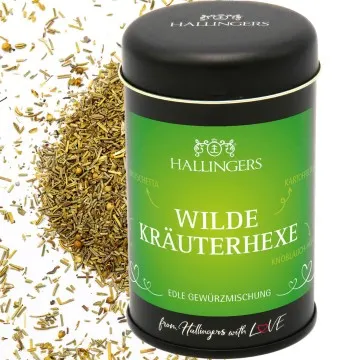 BBQ Wilde Kräuterhexe (für Salate, Vorspeisen & Kartoffeln) - Gewürzmischung, zum Kochen Geschenkdose