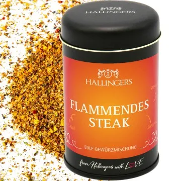 BBQ Flammendes Steak (für Dips, Steak & Vorspeisen) - Gewürzmischung, zum Kochen Geschenkdose