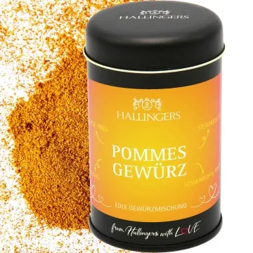 Pommesgewürz Krosse Fritten (für Pommes, Chips & Kartoffeln) - Gewürzmischung, zum Kochen Geschenkdose