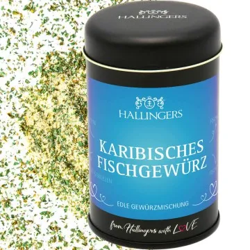 Karibisches Fischgewürz (für Fisch, Gemüsepfanne & Avocado) - Gewürzmischung, zum Kochen Geschenkdose