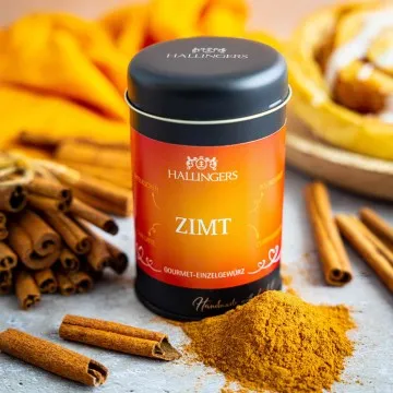 Zimt (für Apfelkuchen, Chailatte & Rosinenbrot) - Gewürz Basic, zum Kochen Geschenkdose