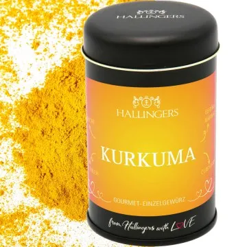Kurkuma (für Reisgerichte, Goldene Milch & Curry) - Gewürz Basic, zum Kochen Geschenkdose