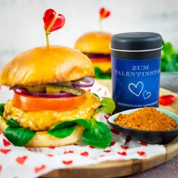 Zum Valentinstag - blue (für Marinaden, Spare Ribs & Grill) - Gewürzmischung, zum Kochen Geschenkdose