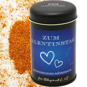 Zum Valentinstag - blue (für Marinaden, Spare Ribs & Grill) - Gewürzmischung, zum Kochen Geschenkdose