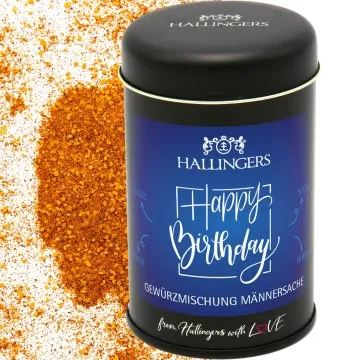 Happy Birthday - blue (für Salat, Gemüse & Geflügel) - Gewürzmischung, zum Kochen Geschenkdose