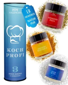 Koch-Profi - Gewürz-Set, 3 Gläser in Geschenkdose