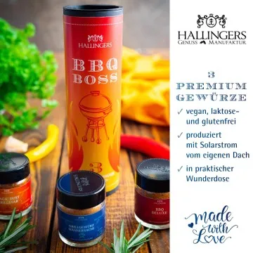 BBQ-Boss - Gewürz-Set, 3 Gläser in Geschenkdose